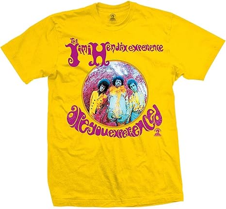 The Jimi Hendrix Experience Tシャツ Jimi Hendrix Unisex T-Shirt are You Experienced Yellow : Amazon.co