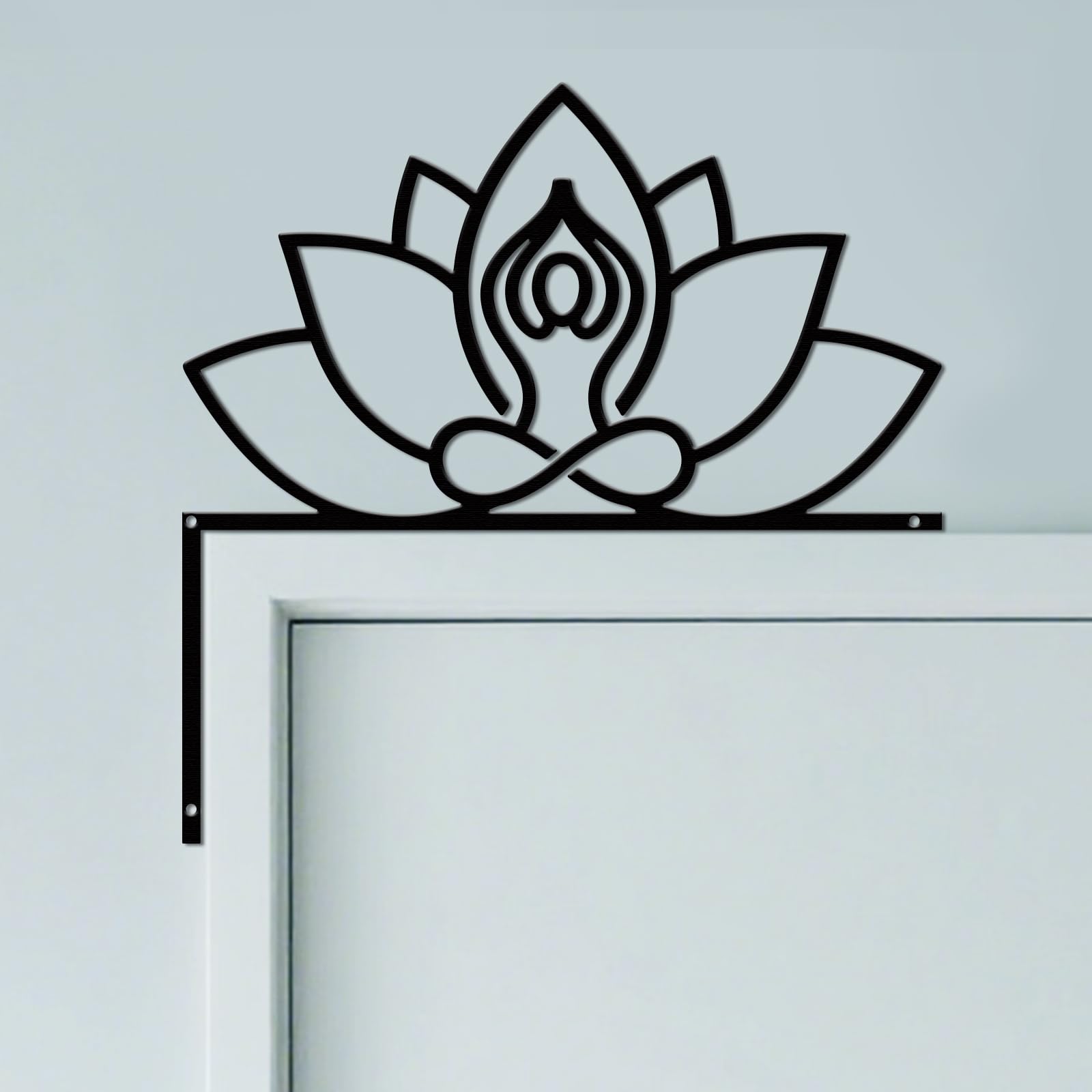CUTHOLLOW Yoga Lotus Door Topper Sign Wall Art Decor