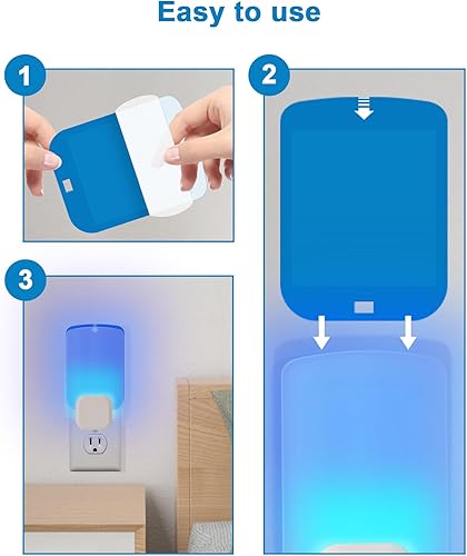 Miniatura 2 de Dichroma Paquete de 8 cartuchos de repuesto para luz azul enchufable, para luz madre, compatible con trampa de luz de insectos voladores Raid
