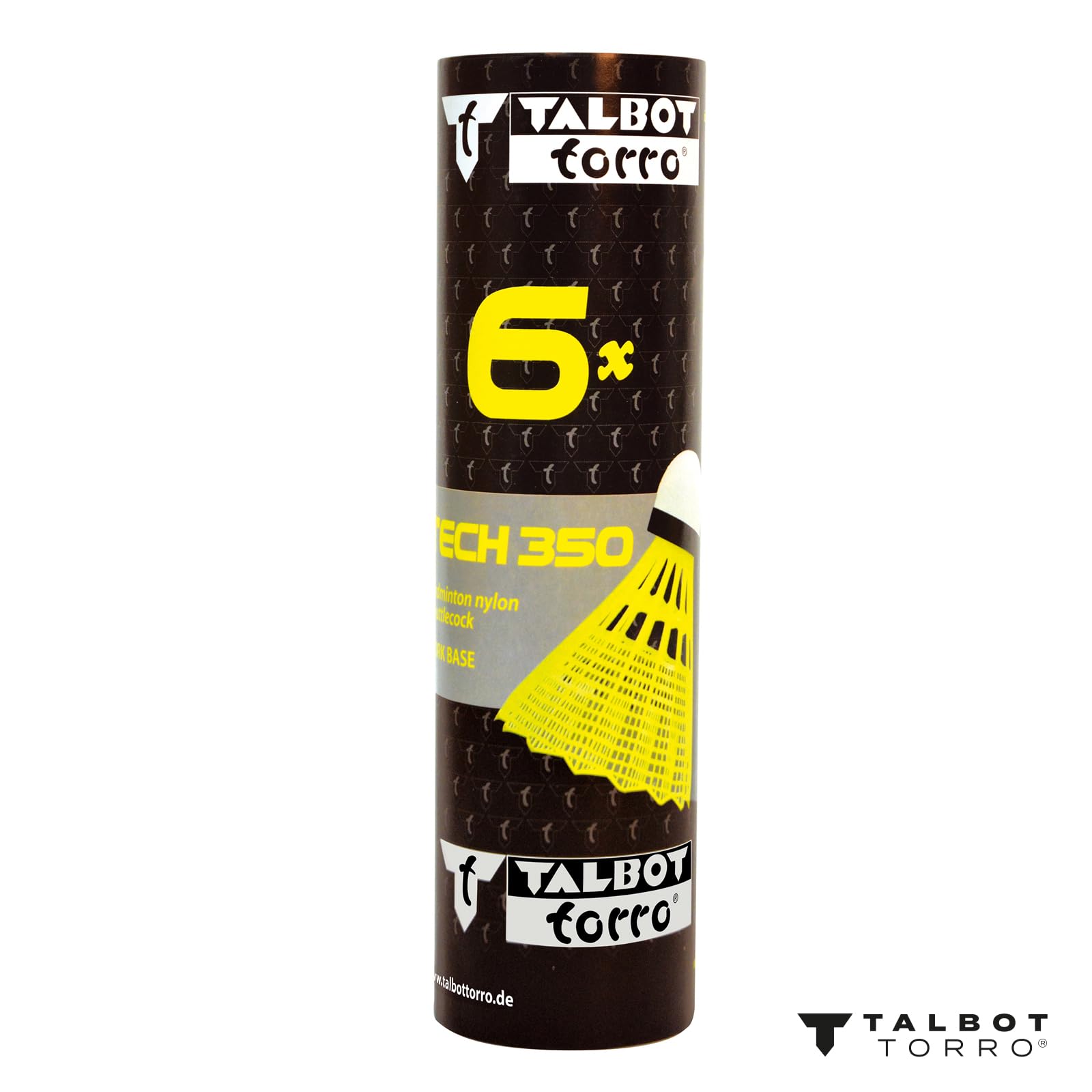 Talbot-Torro Volani da Badminton Tech 350, Lattina 6 Pezzi, Nilon