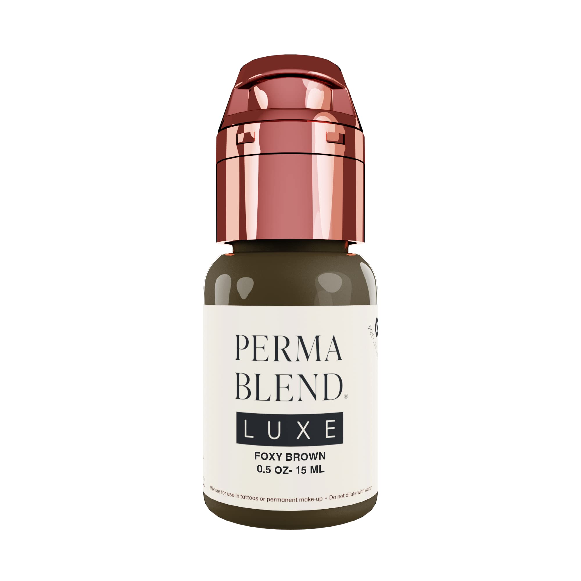 Perma BlendLuxe - Foxy Brown - Vegan Lip Tattoo Ink - Cool Medium Brown Microblading Pigment with Medium Opacity - for Lip Blush & Permanent Makeup - Cruelty-Free (0.5 oz)