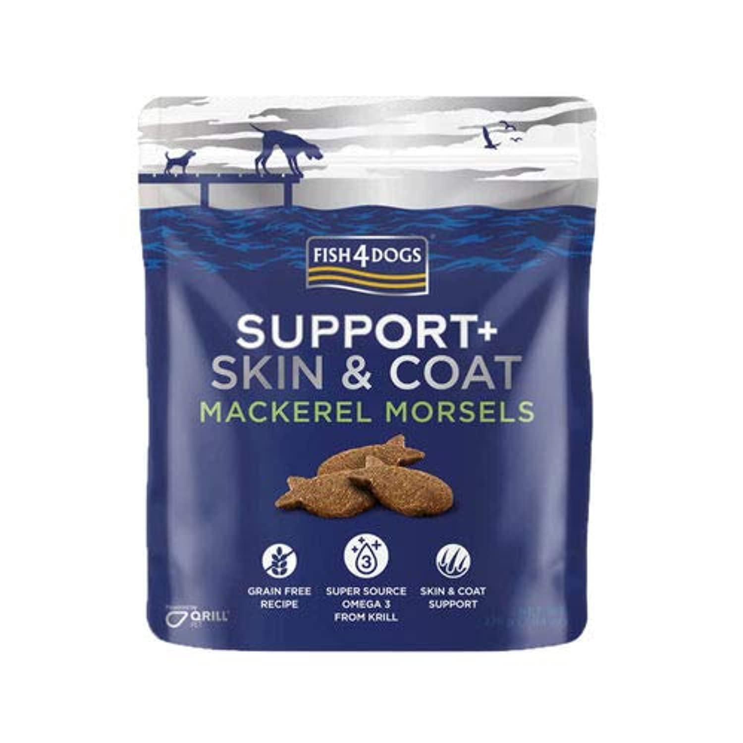 Fish4Dogs Support+ Skin & Coat Mackerel Morsels 225G-NA