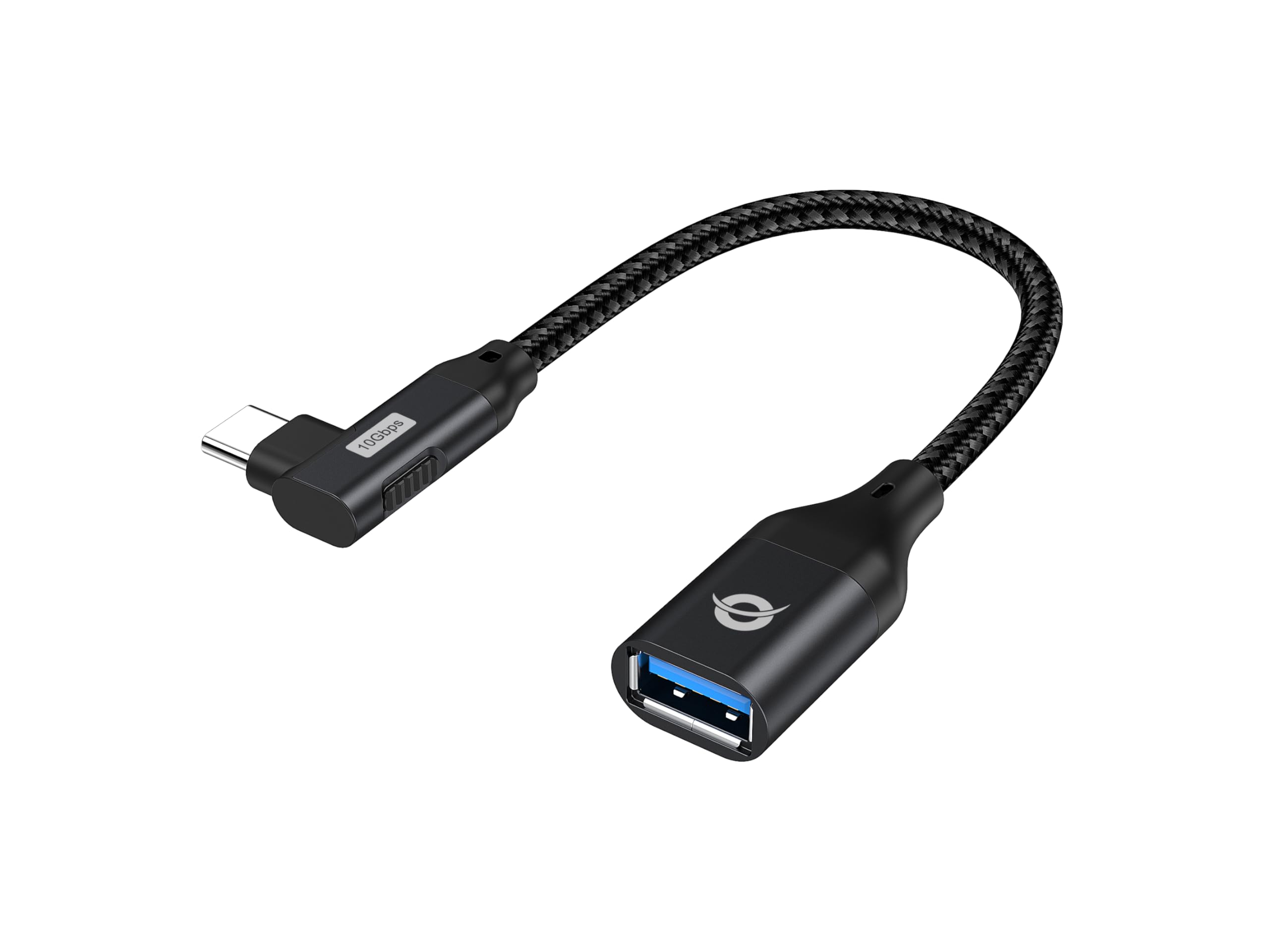 CONCEPTRONIC ABBY19B USB-C 90° kątowy adapter USB-A OTG, 10 Gbit/s, USB 3.2 Gen 2