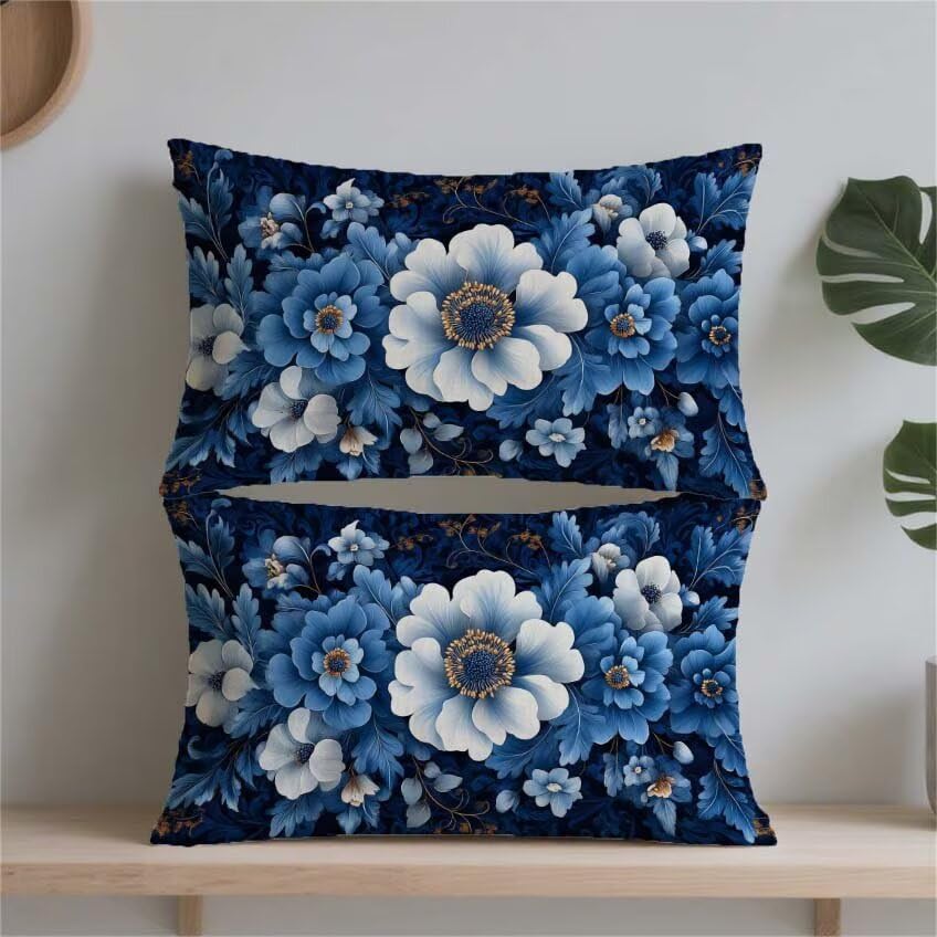 Housse coussin exterieur bohême 50x90cm lin impermeable