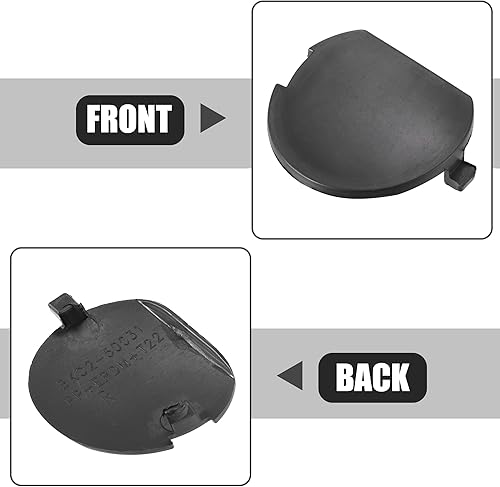 Miniatura 4 de ACROPIX Tapa de gancho de remolque para parachoques delantero y trasero para Mazda 3 2014-2018, paquete de 3, color negro