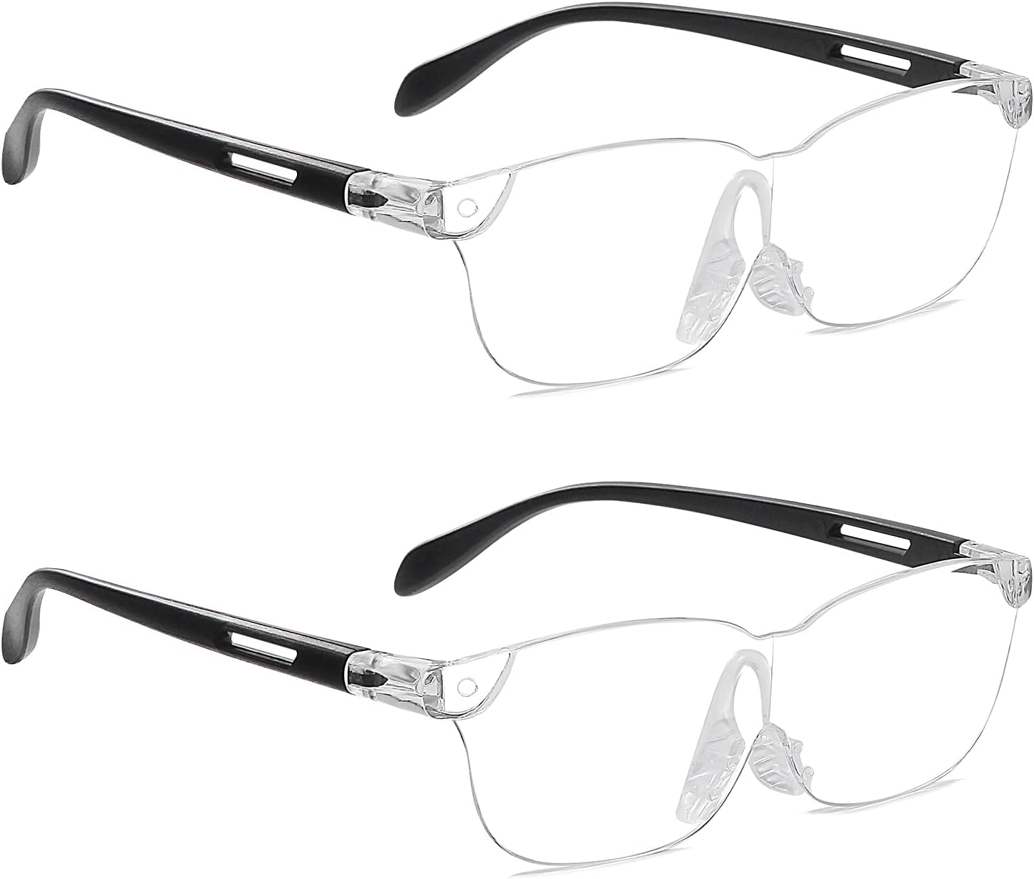 OKH 160% Magnifying Glasses Wearable Magnifier Hands-Free for Close Work Reading Sewing Hobby Craft, Lightweight (2-Pack)