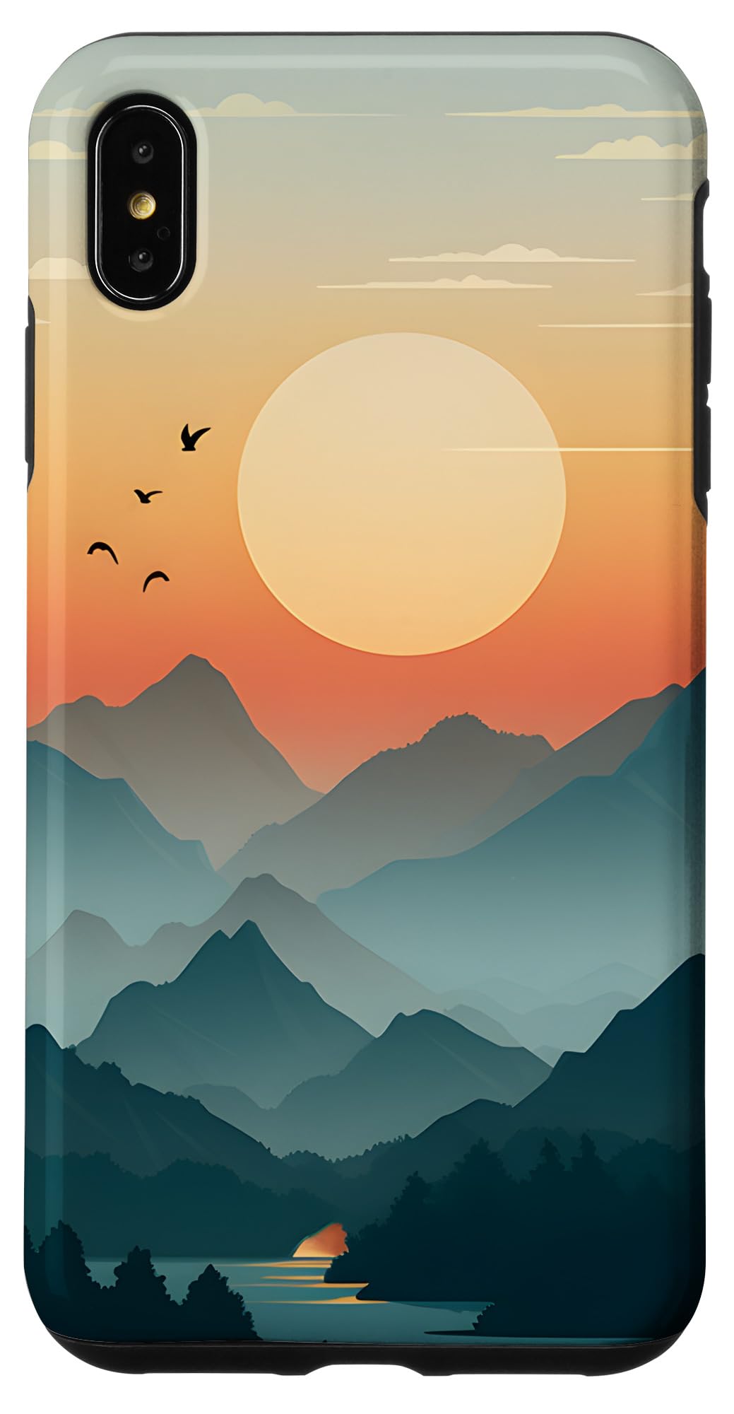 Mountains & Nature Theme, Landscape, Sunset Case for iPhone XS Max