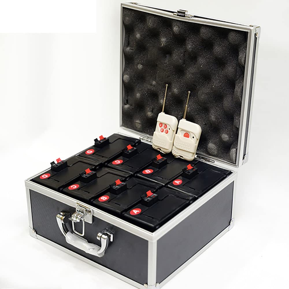 Macchina per Fuochi D'artificio a Freddo, Ricevitore Pirotecnico a Freddo, Trigger a Getto di Scena, 2 Ricevitori Pirotecnici Remoti Senza Fili 8/12 Attrezzature per Palcoscenici,12pcs-Receiver