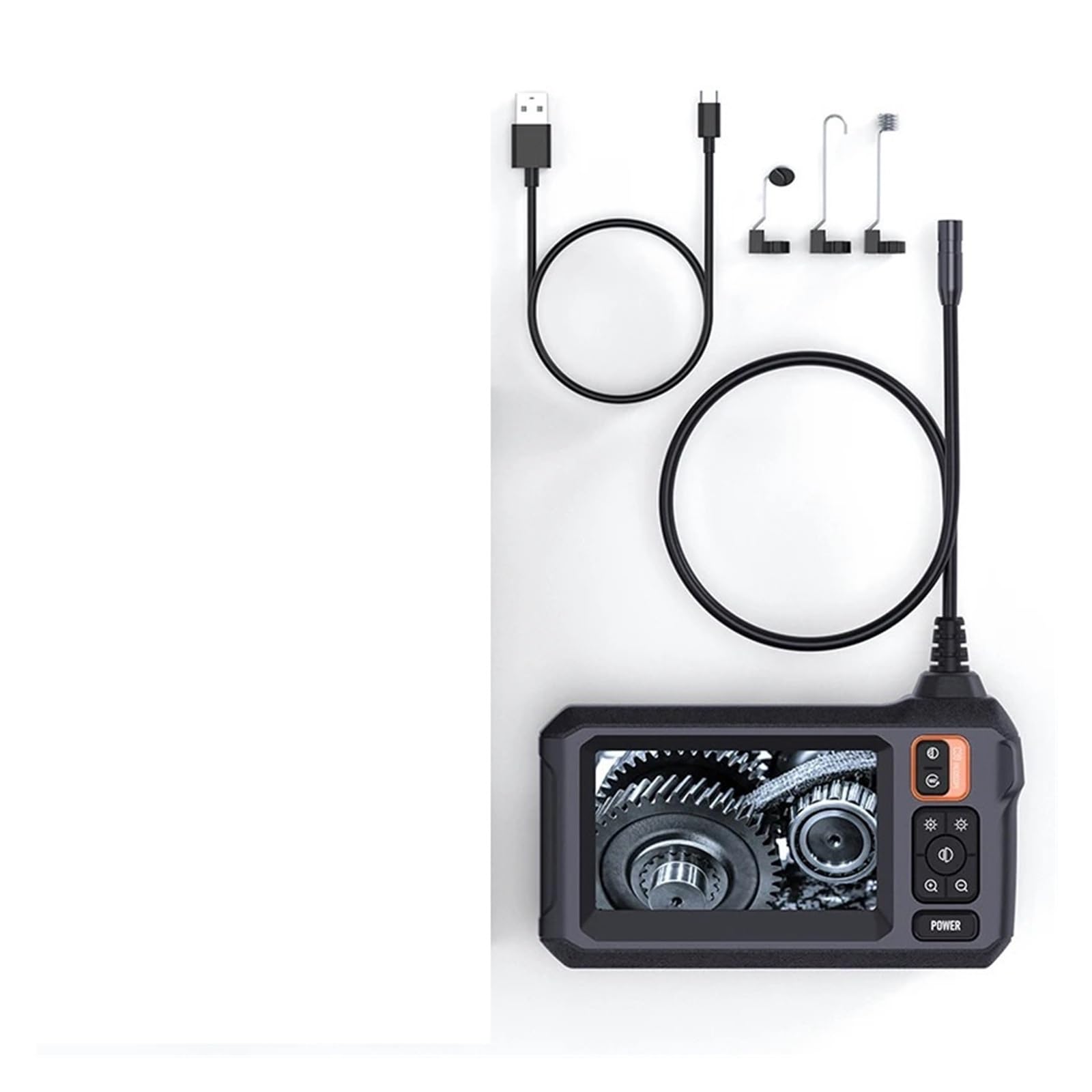 Periscopio, Schermo 4.3IPS, endoscopio industriale, telecamera LED impermeabile IP67 Tubo HD1080P, ispezione auto fognarie