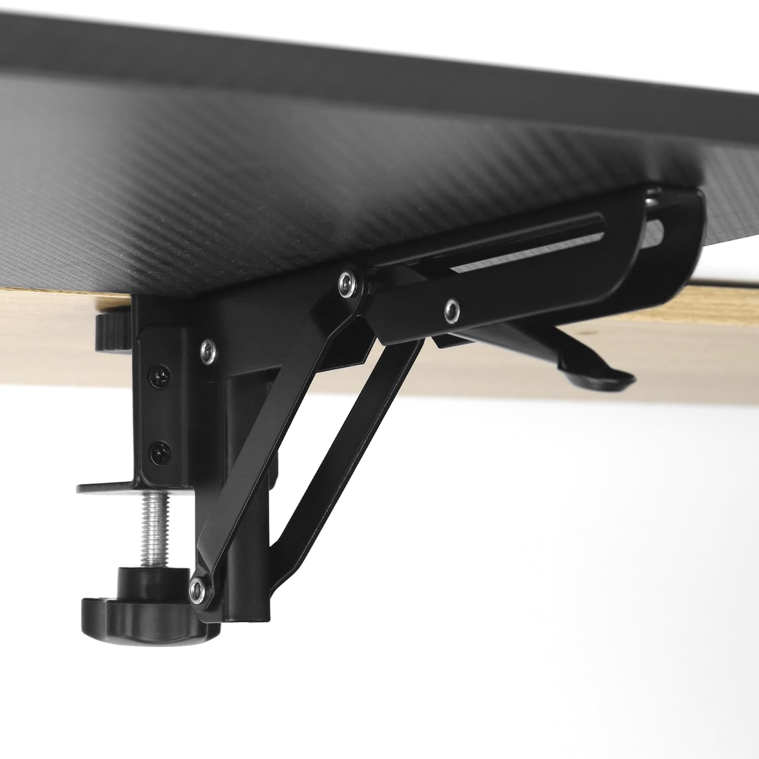 QWORK® 2 Piezas Bandeja Extraible Teclado, Soporte de Extensión de Escritorio con Clip de Montaje en Mesa - para Escritorio de 1 a 5 cm de Grosor