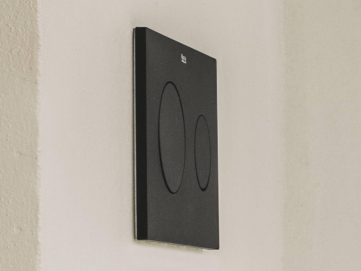 Roca A890189206 Placa Accionamiento Descarga Dual, PL10 Dual, Color Negro Mate