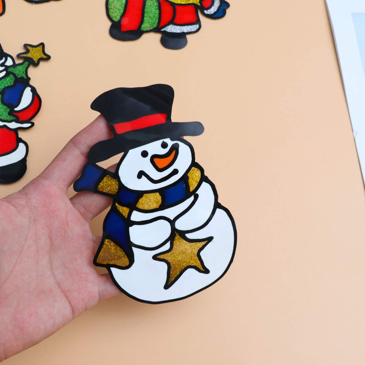 IMIKEYA 36 Stk Fensteraufkleber Urlaub Fenster haften urlaub wandtattoos weihnachtsparty liefert Weihnachtskunst weihnachtsdeko büro dekoration Weihnachtsabziehbilder Weihnachtsaufkleber