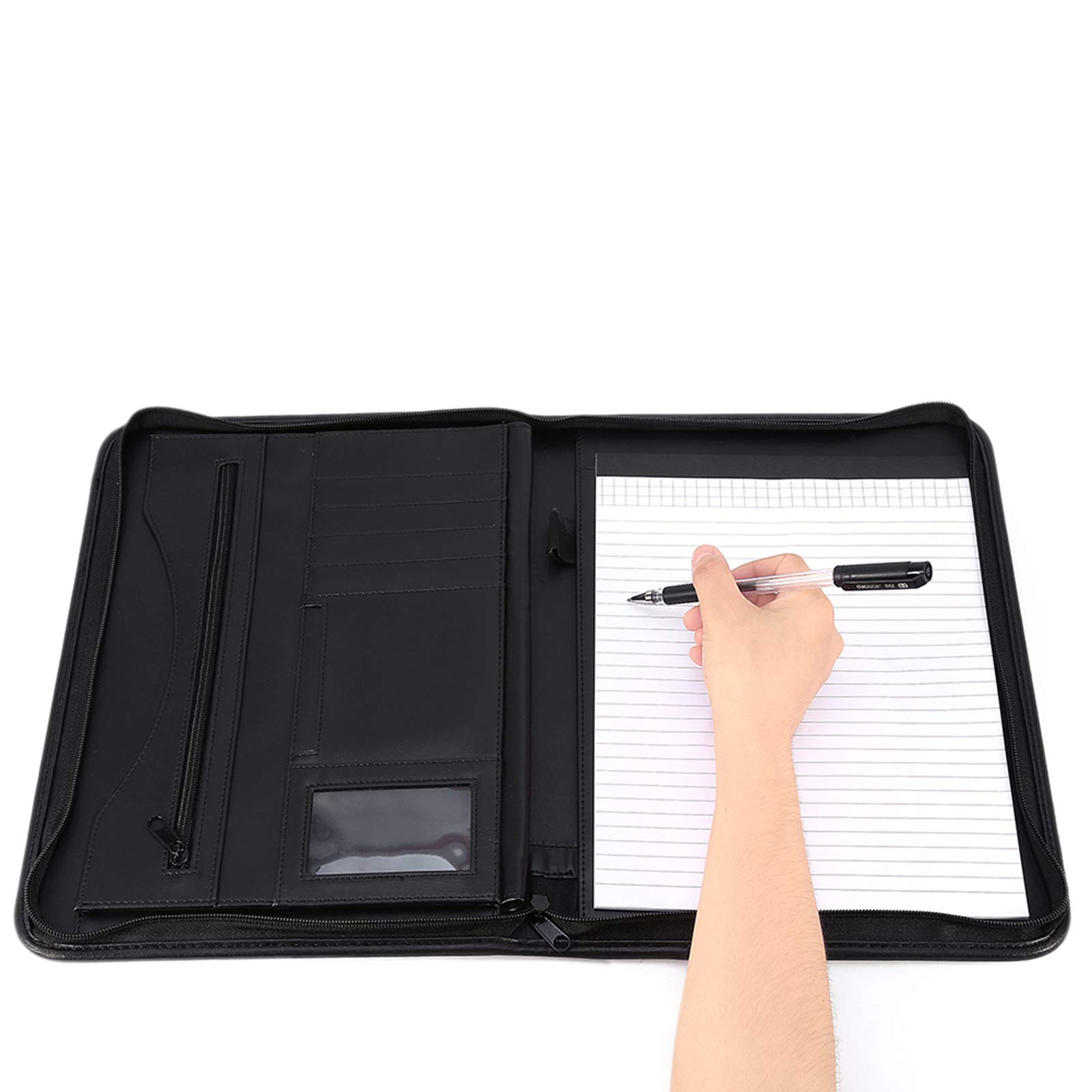 A4 Zipped Portfolio Business Conference Folder Organiser Case Bag Professional Accessories for Use - Image 4