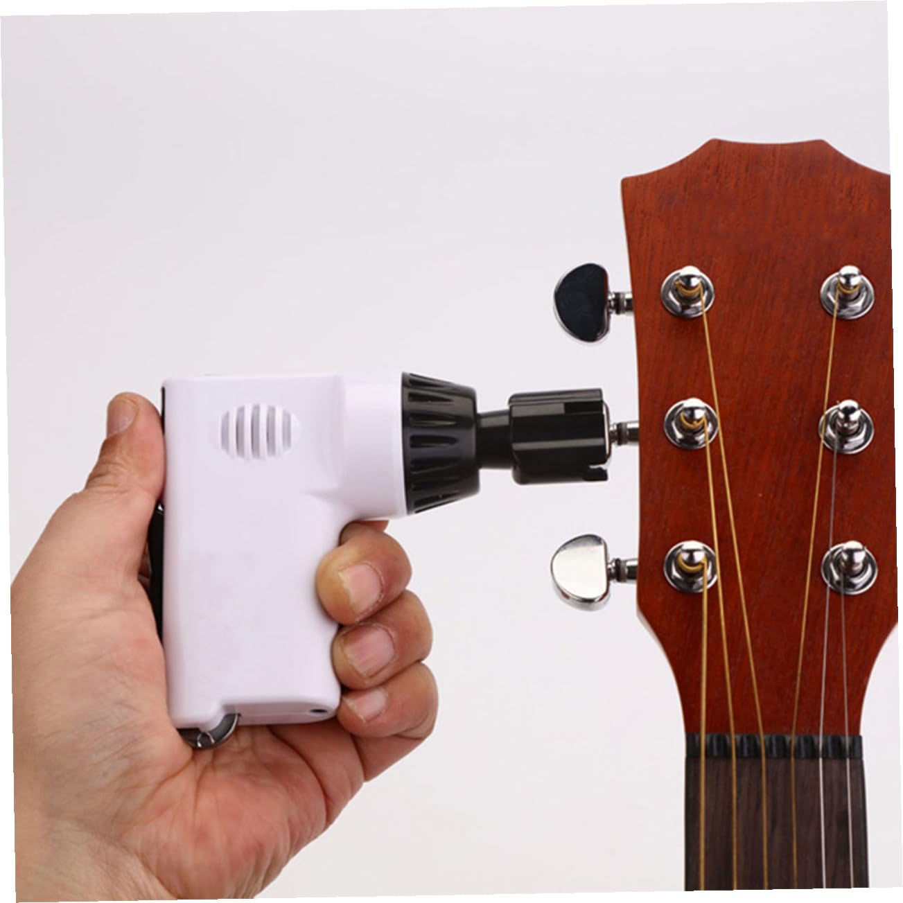 Enrollador de Cuerdas Eléctrico para Guitarra, Blanco