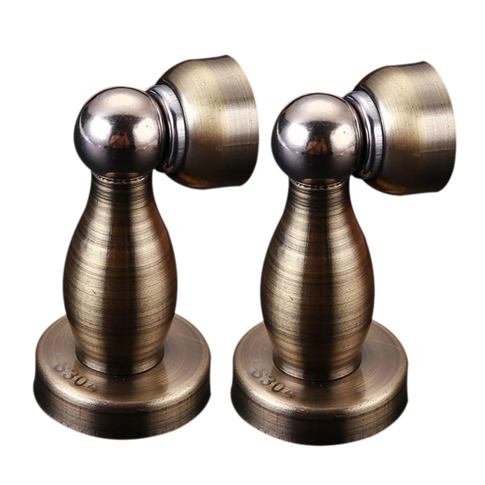 Luercher Bronze Door Stop Magnetic Door Stops Magnetic Door Stopper Wall Floor Mount Heavy Duty Magnet Doors Catch Holder(Bronze)