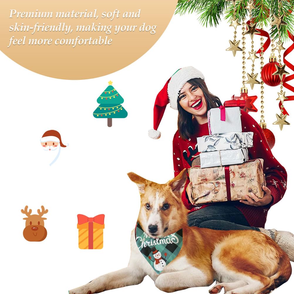 Christmas Dog Bandanas, Christmas Bandana for Dogs Dog Scarf, 4 Pieces Dog Bandanas, Santa Dog Scarf, Dog Bandana - Image 2