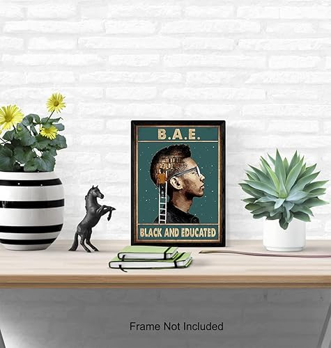 Miniatura 5 de African American Wall Art Classroom Decor - Black Art - Inspirational Wall Decor - African American Boys, Men - Motivational Posters - Positive