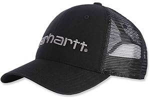 Carhartt Men's Canvas Mesh-Back Logo Graphic Cap: Durable Style for Hardworking Men