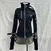 Cute Clad Goth Jackets Y2k Clothing Vintage Women Punk Zipper Hoodies Streetwear Harajuku Emo Sweatshirts Tops (Black,Medium)