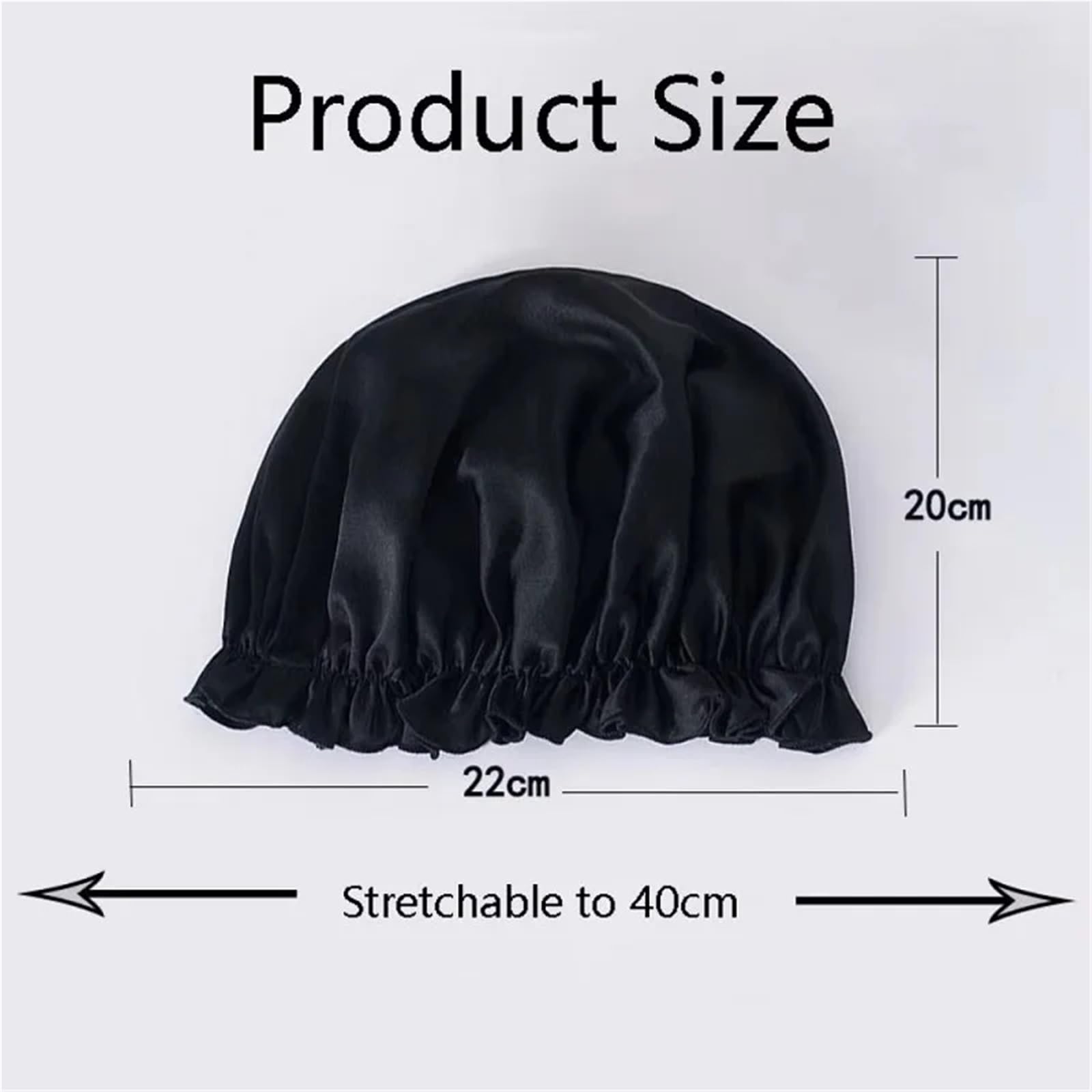 Cofano in Seta Cofano in Raso di Seta Fascia Elastica Perdita di Capelli Cappello da Bagno Impermeabile for la Cura dei Capelli Berretto da Notte da Donna per La Cura dei Capelli(Deep Blue)