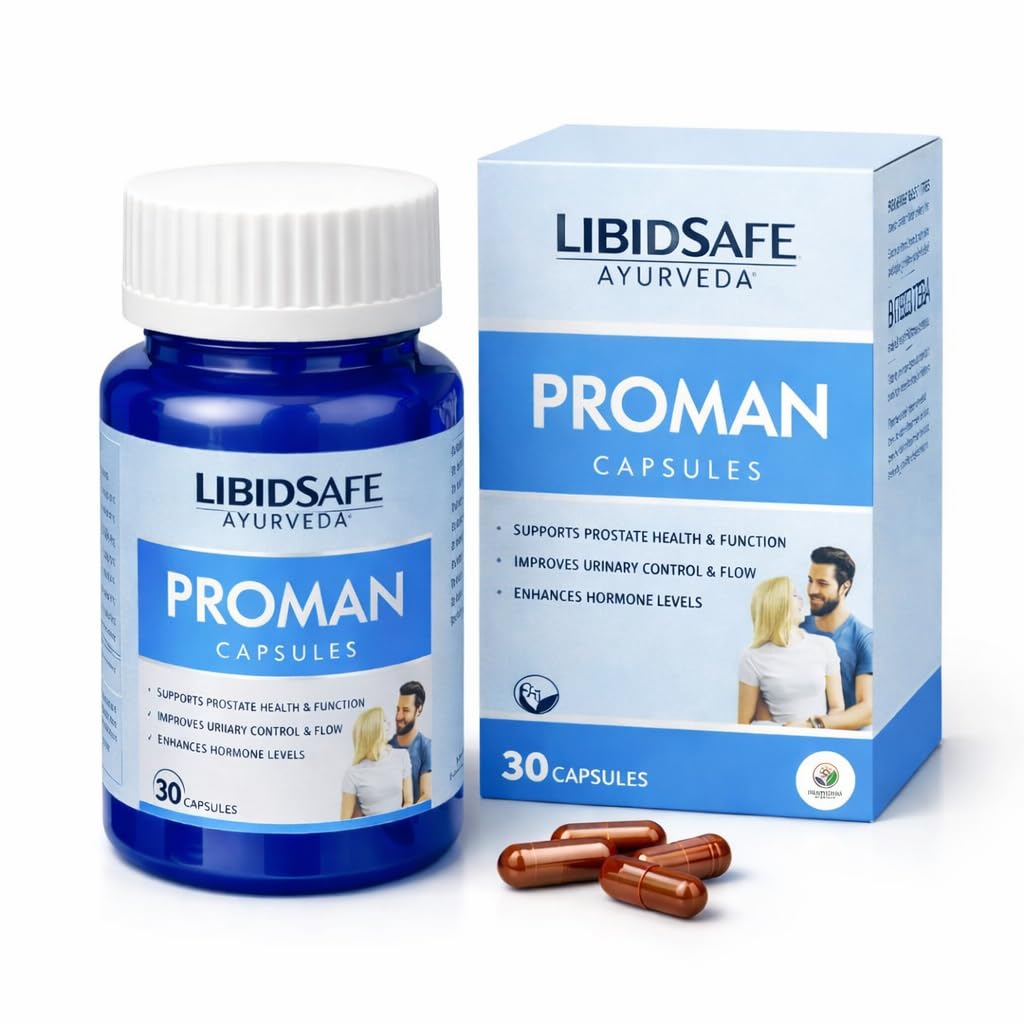 Proman Capsules for Men | Prostate Health Support & Urinary Control | Hormone Balance & Vitality Support | Ayurvedic Men’s Health Supplement | 30 Capsules — Amazon image 5