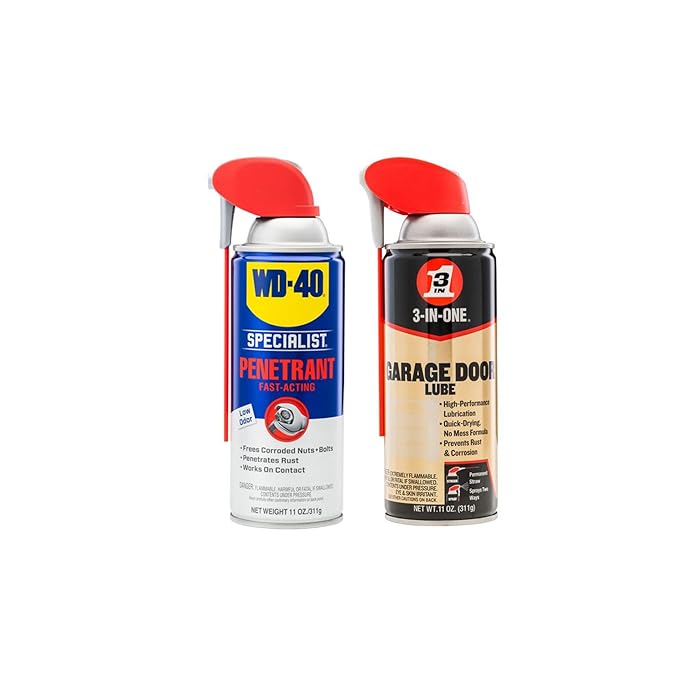 Buy WD40 Specialist & 3INONE Garage Door Lube Combo Pack, Smart Straw Sprays 2 Ways