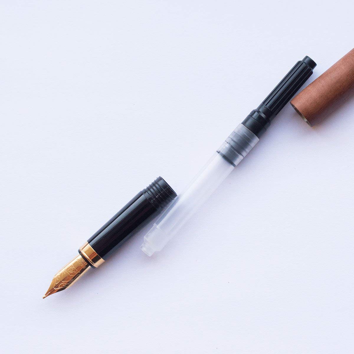 Fountain pen with converter made of wood natural sustainable wooden pen handmade in Germany, Maple, Ahorn lackiert - Image 4