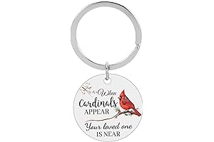 Memorial Sympathy Cardinal Bird Keychain