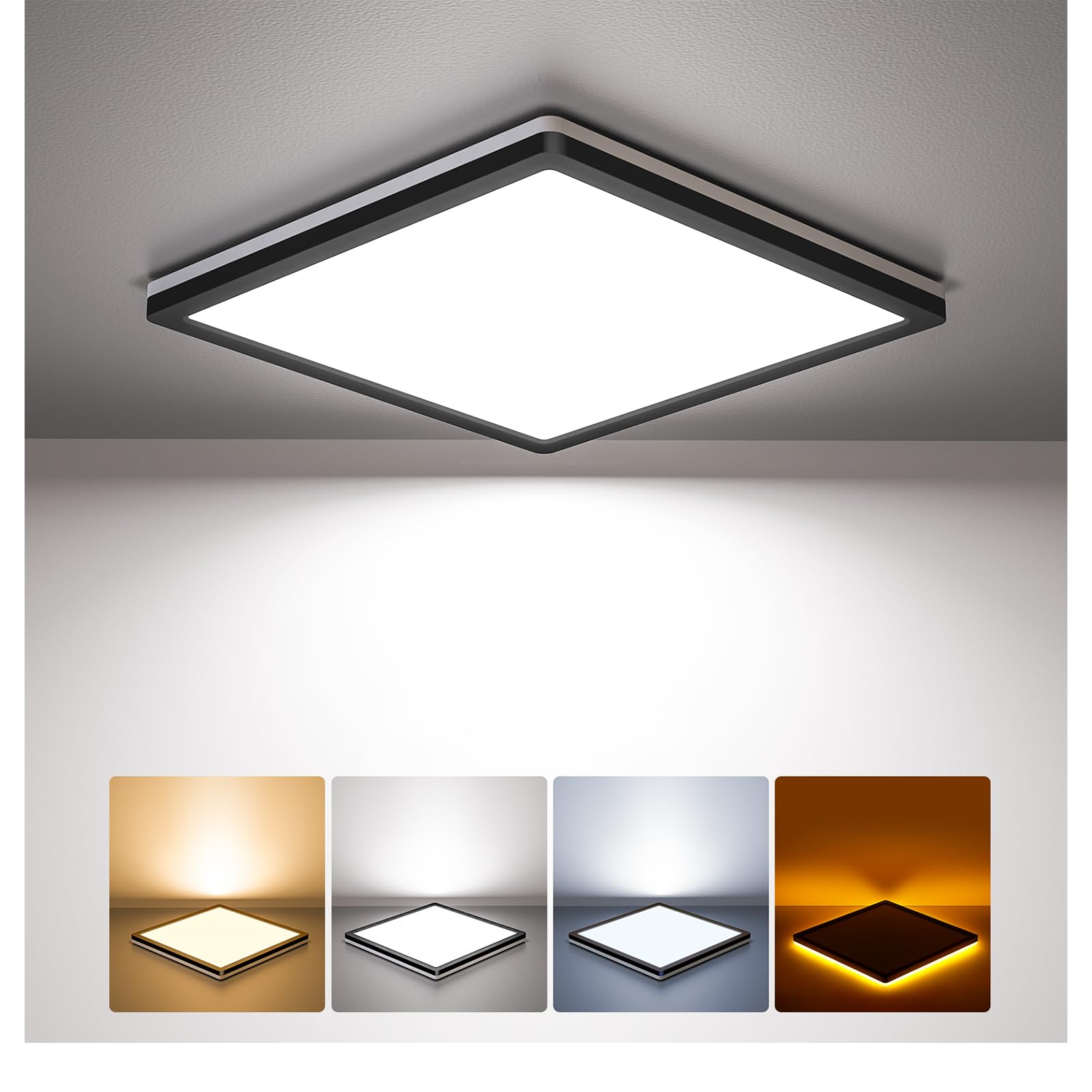 BLNAN LED Flat Ceiling Light, 18 W Ceiling Light with 2000 K Night Light, 1800 lm, Warm Neutral, Cold White, 3000 K / 4000 K / 5000 K, Panel for Hallway, Bedroom, Kitchen, Balcony, Basement, Office-image-14