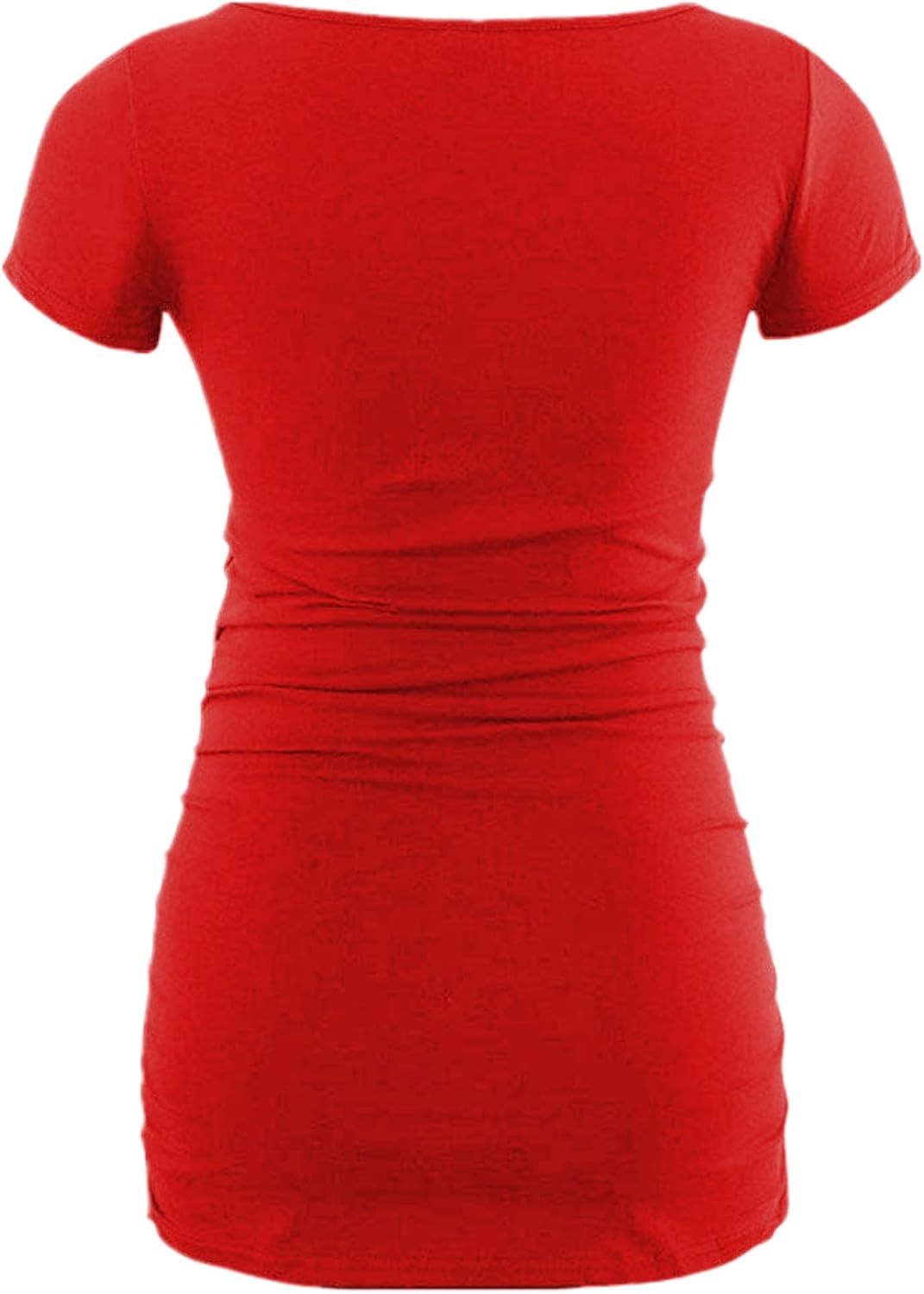 Decrum Plain Maternity Shirts for Women - Soft Casual Side Ruched Womens Pregnancy Tops - Image 3