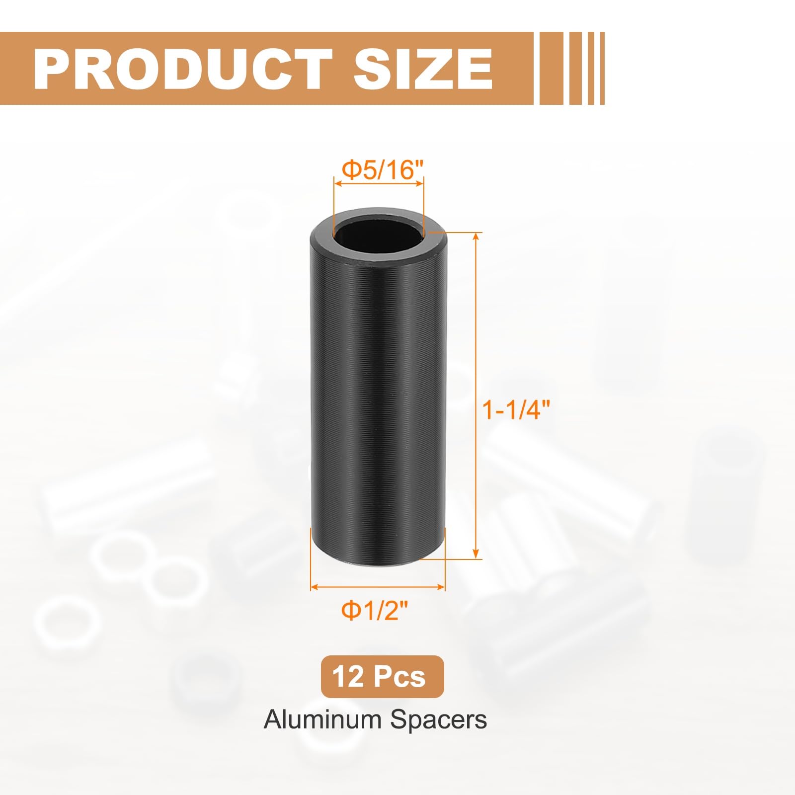PATIKIL 12PCS Aluminum Spacers - Image 2