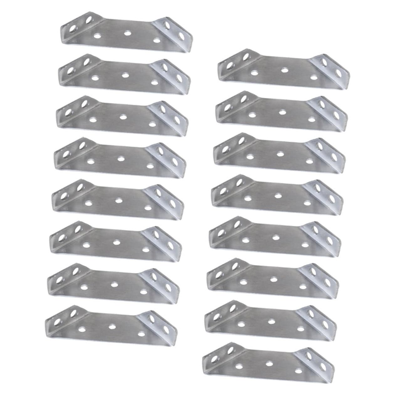 IWOWHERO 16pcs Corner Connectors for Wood Corner Braces Corner Brackets for Wood Stainless Steel Corner Braces for Wood Silver