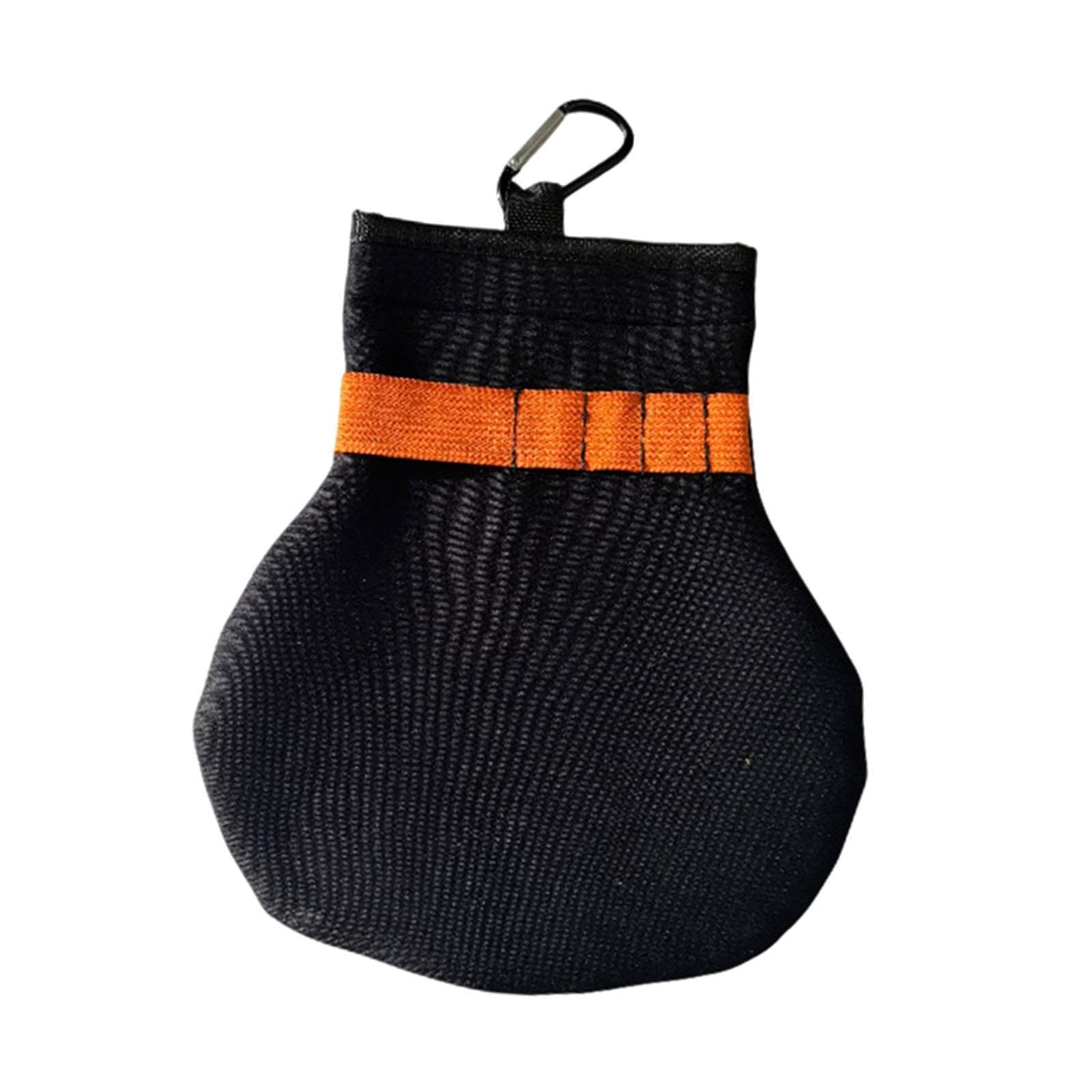 QSTDGVPW Golf Balls Storage Bag Carrier Sports Equipment Sack Gifts Container Collecting Golf Tee Holder Pouch, Orange