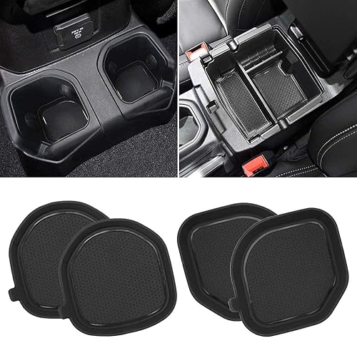 Miniatura 8 de Auovo Auto Cup Holder Insertos Coaster para Wrangler JL JLU 2018 2019 Copa Mat Pad Interior Accesorios Decoración