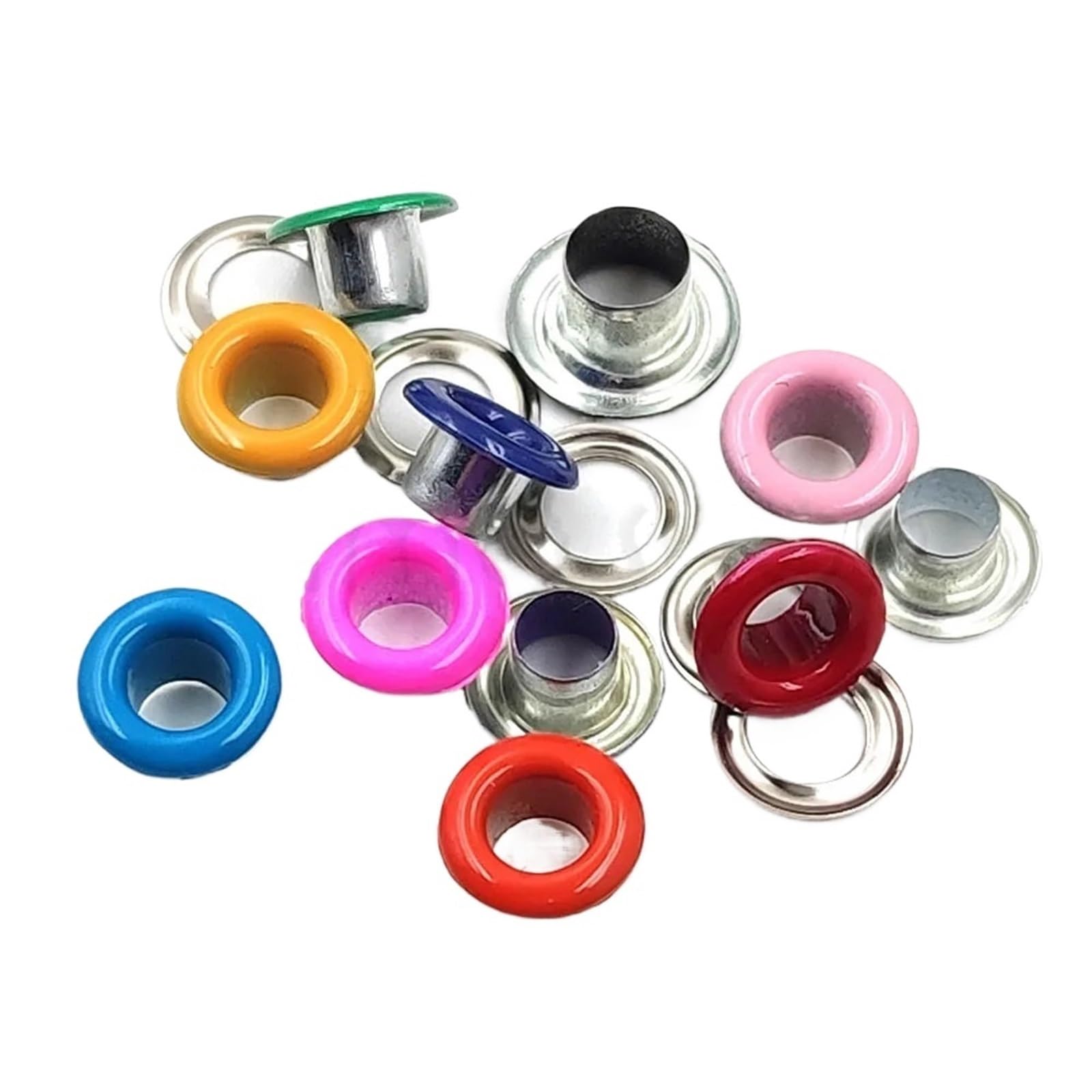 Kit occhielli pneumatici Occhielli metallici multicolori da 5 mm con strumenti di installazione Pinze for punzonatura for lavorazione della pelle su vari materiali(330pcs Mix 11 Colors)
