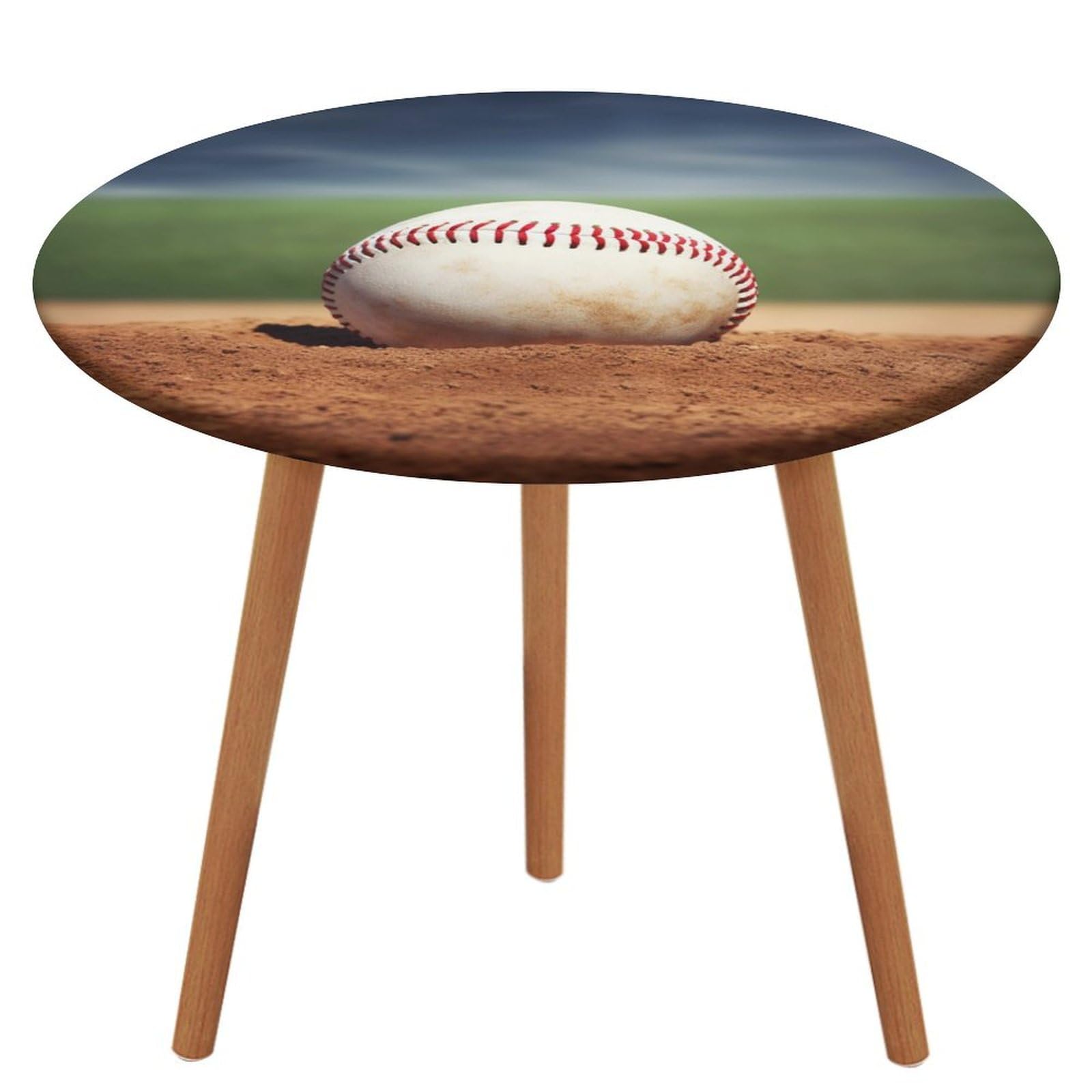 Nappe ronde élastique motif baseball imperméable 100cm