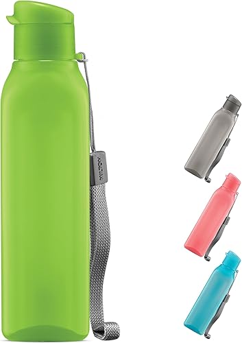 MILTON Botella de agua de viaje, 1 botella deportiva reutilizable con tapa de cierre fácil de abrir y cuello a prueba de fugas, botellas de agua de