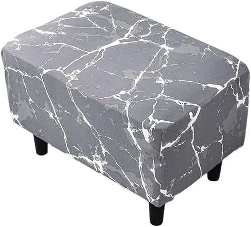 Vista 50 de Eco-Ancheng - Funda otomana elástica rectangular para almacenamiento, funda para taburete con reposapiés, cubiertas para taburete otomano con parte