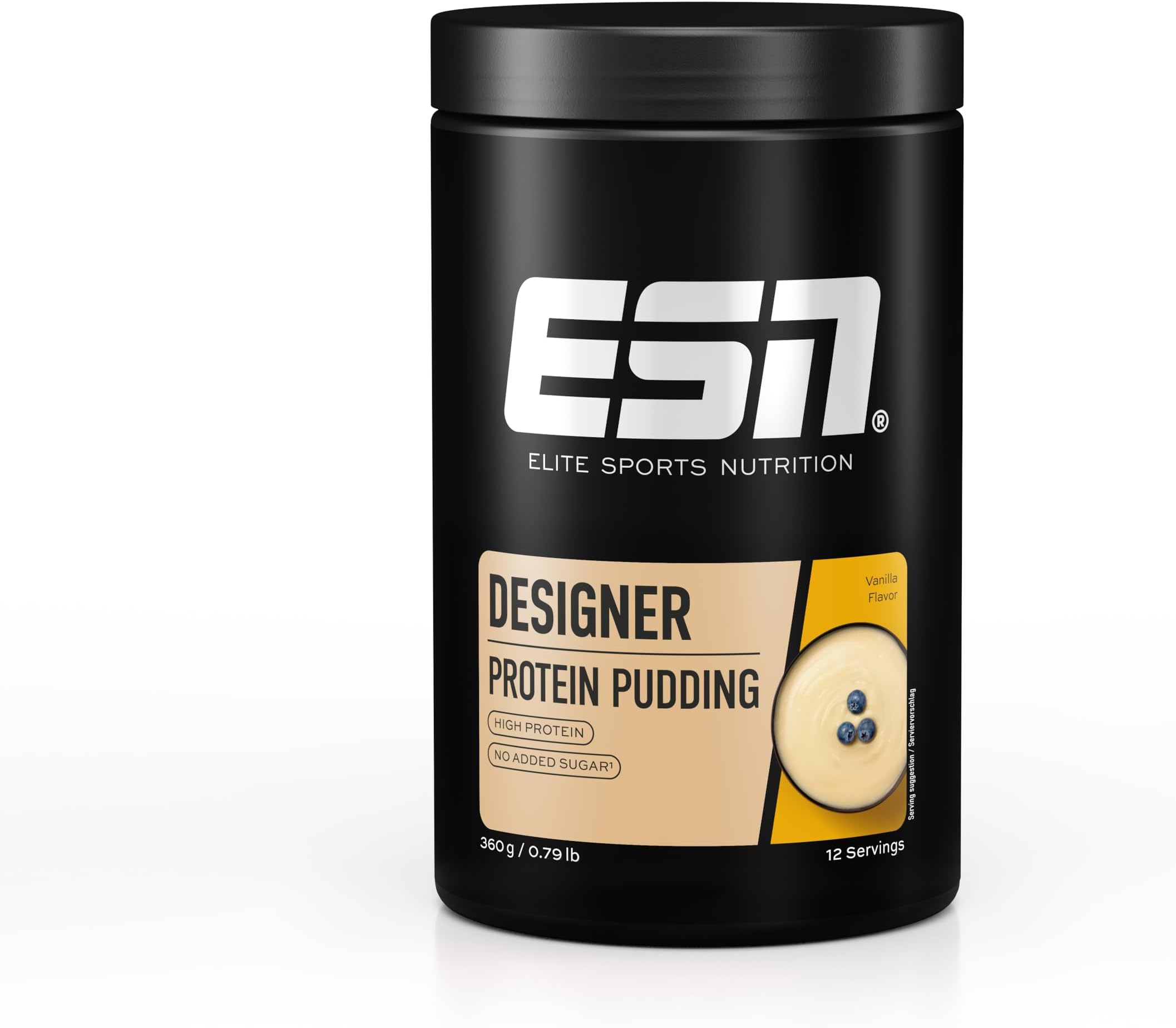 Designer Whey Protein Pudding, Vanilla Cream, 360 g, 0,79 lbs - 12 Servings High Protein Pudding