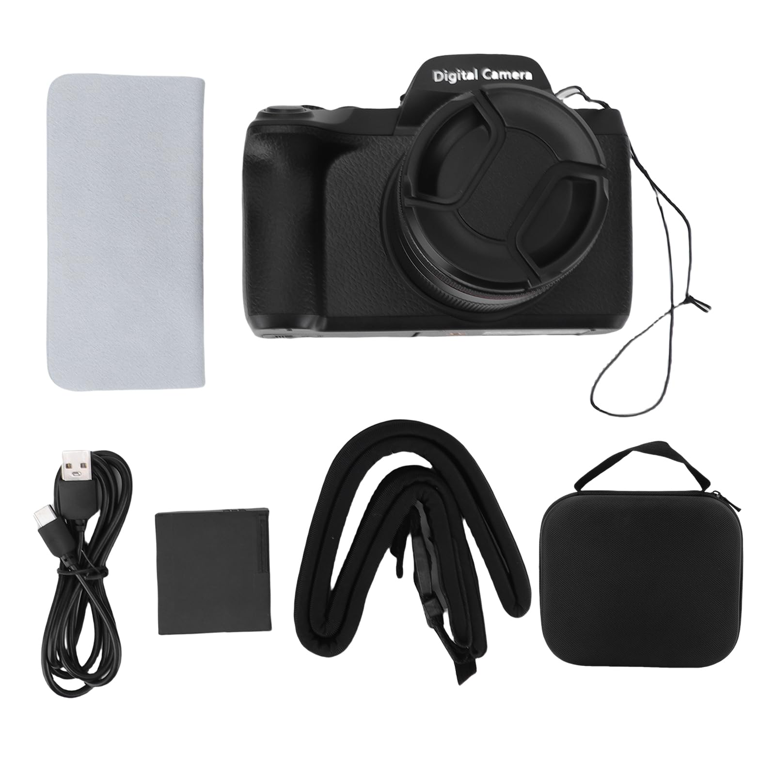 Cámara Digital 5K para Fotografía, Vlogging WiFi con Enfoque Automático de 64MP, Cámaras Digitales Compactas de Apuntar y Disparar, para Fotografía, Vlogging, Viajes y