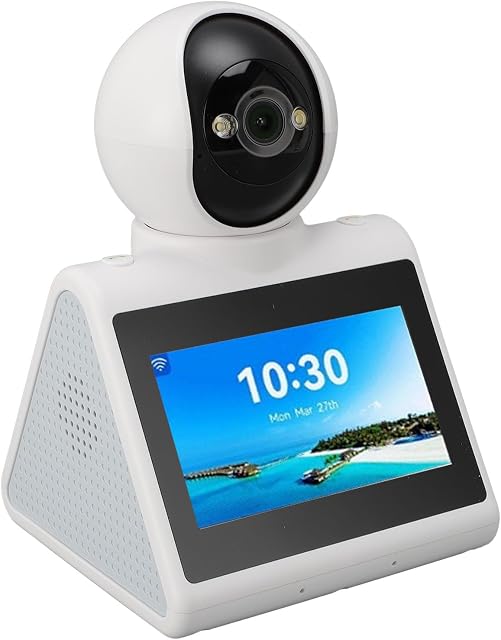 Video Calling Camera, Smart Security Camera with Two Way, HD Screen, One Touch Call Indoor Camera Home Camera for Pet Cat Dog Baby Elderly Nanny Monitor