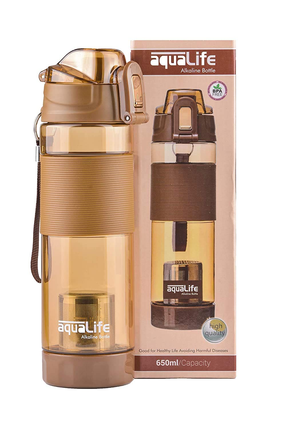 Lenovo Design Studio AquaLife Alkaline Water Bottle 650ml (Brown)