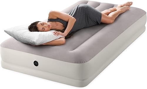 Miniatura 2 de Intex 64177E Dura-Beam Standard Prestige Colchón de aire de altura media Fiber-Tech - Tamaño individual - Bomba de aire USB de llenado rápido