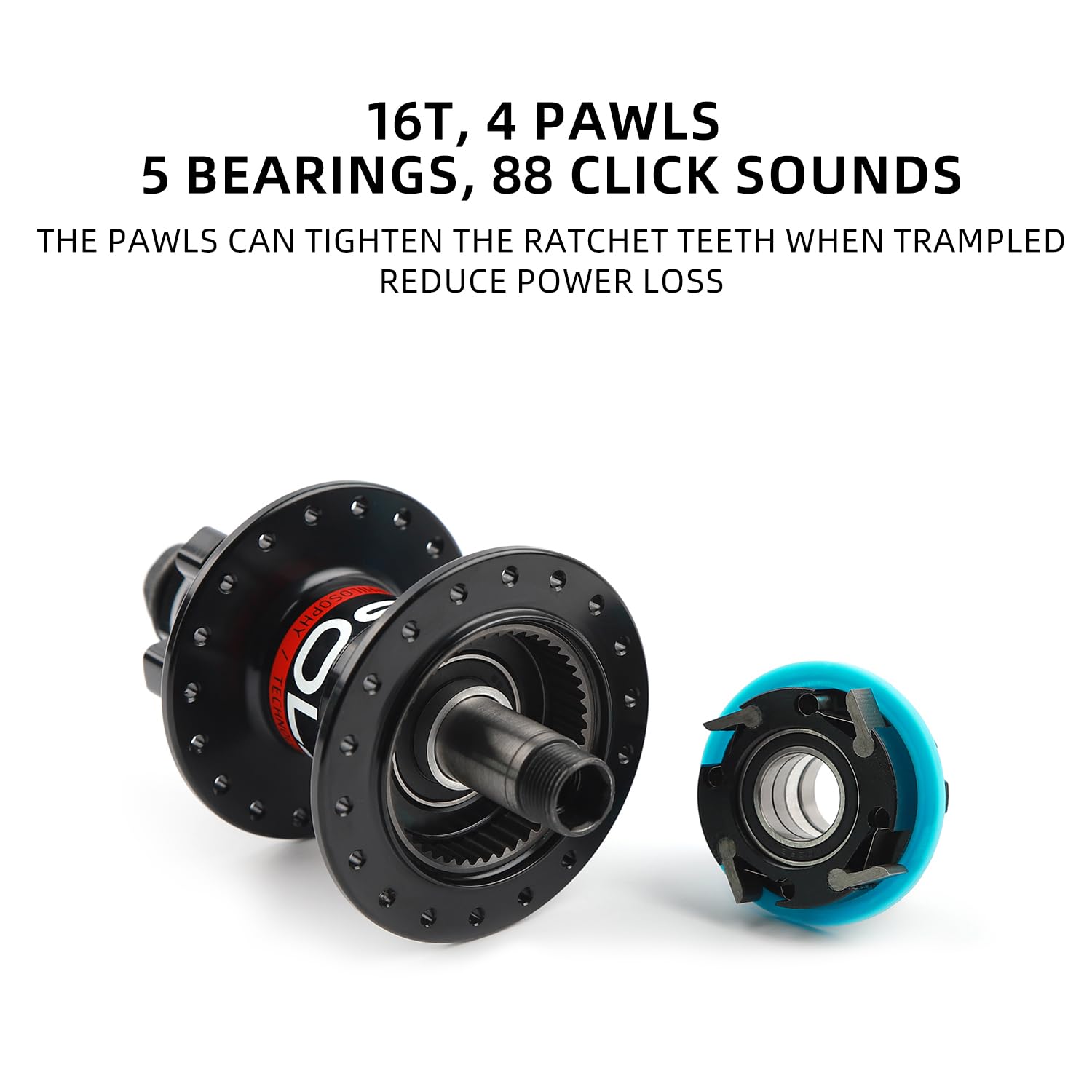 Moyeux POLSO Bmx Moyeu à cassette 6 cliquets 120 points de fiançailles 9T 14 mm 36h Moyeu Bmx  18