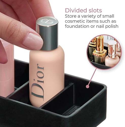 Miniatura 5 de iDesign The Sarah Tanno Collection - Organizador de cajones de silicona con 4 ranuras, color negro