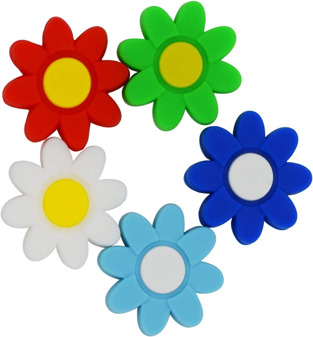 Edostree Tennis Racquet Vibration Dampener,with Premium Quality,User Friendly for The Tennis Players More Professional (Sunflower Flower(5pcs)) : Sports & Outdoors