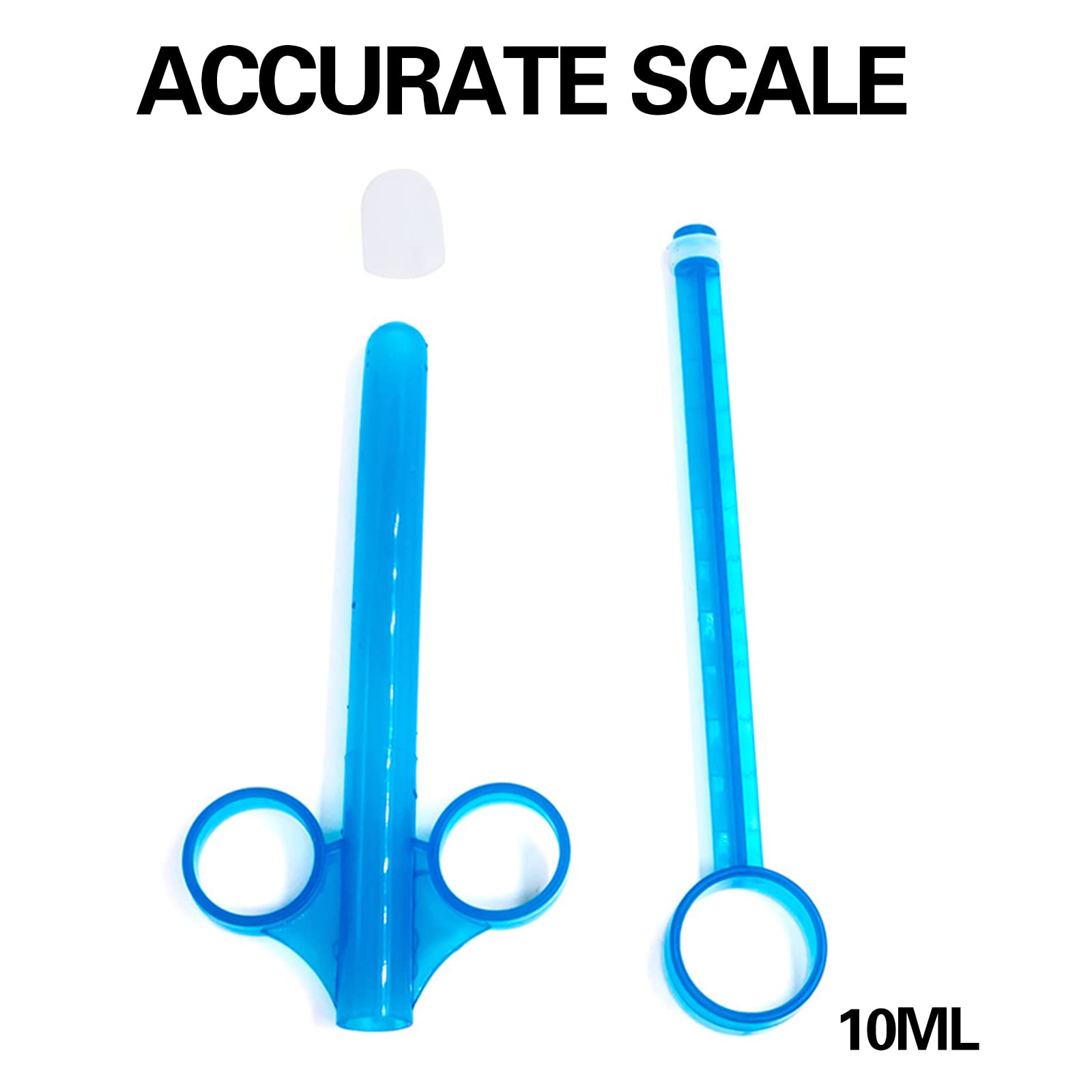 Applicatore Per Lubrificante Portatile, Siringa Riutilizzabile In ABS, 2 Pezzi, Con Scala E Tappo - 5