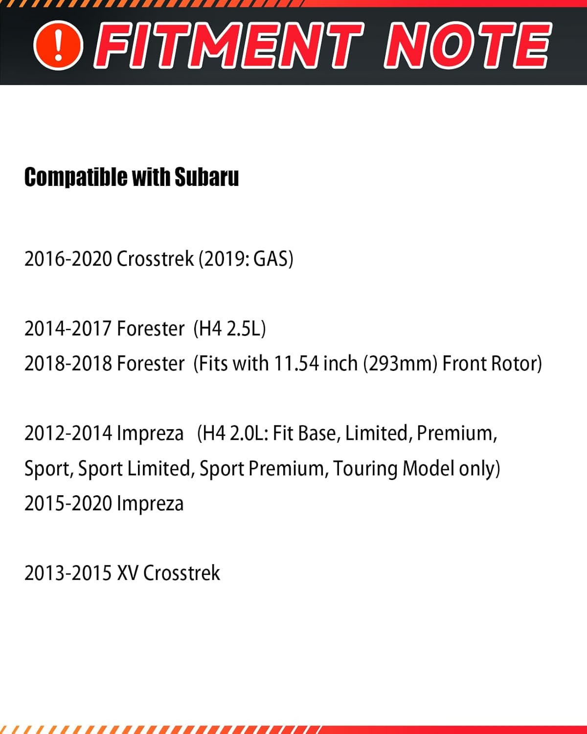 Rear Automotive Replacement Brake Kit, Drilled Slotted Brake Rotors Kit Compatible with 2016-2020 Subaru Crosstrek, 2014-2018 Subaru Forester|Anti-Rust Geomet Coated|273.8mm(10.8in)