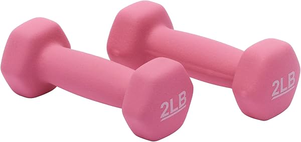 Pesas de mano de neopreno Amazon Basics para ejercicio y tonificación muscular