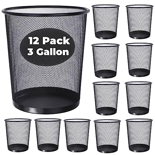 GOODSOFA 12 Piezas Canecas de Basura de Malla 3 Gal All Open Top